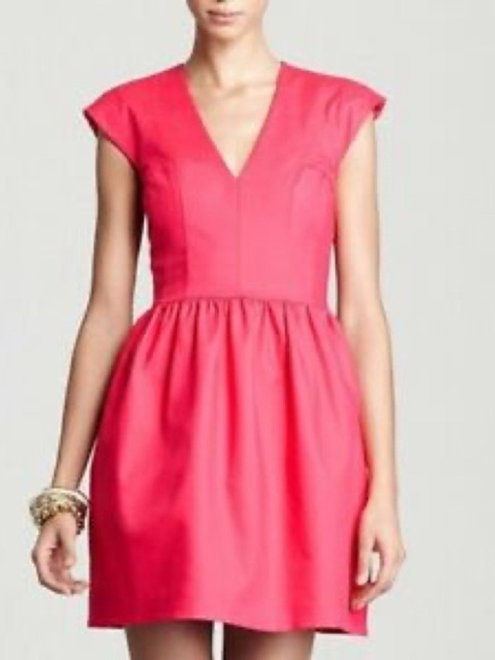 French Connection V-Neck Cap Sleeve Dress